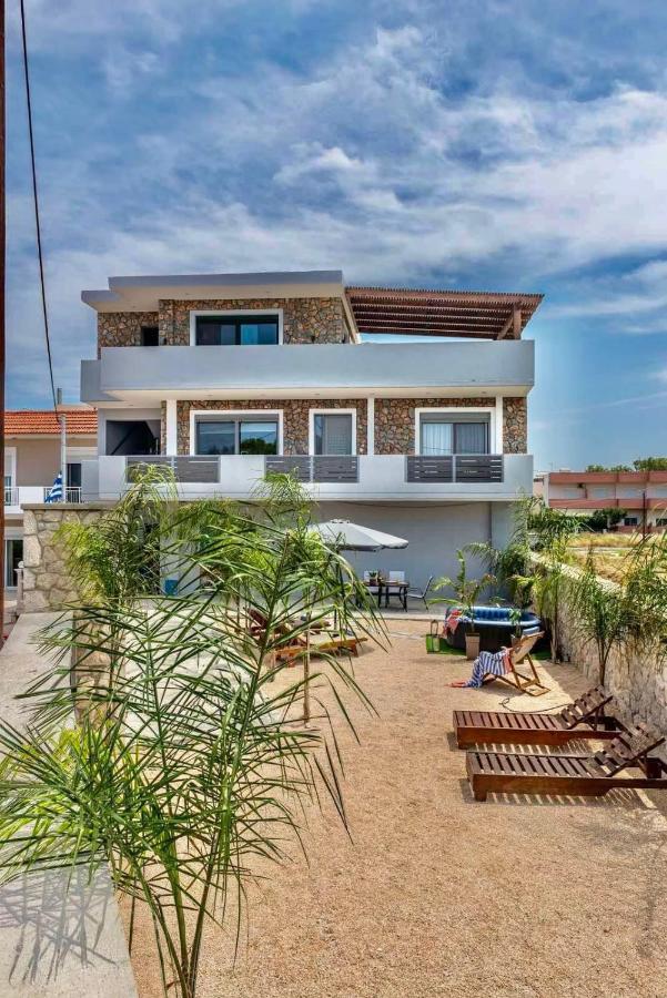 Odyssea Top View & Hot Jacuzzi Front Beach Kremastí Eksteriør bilde